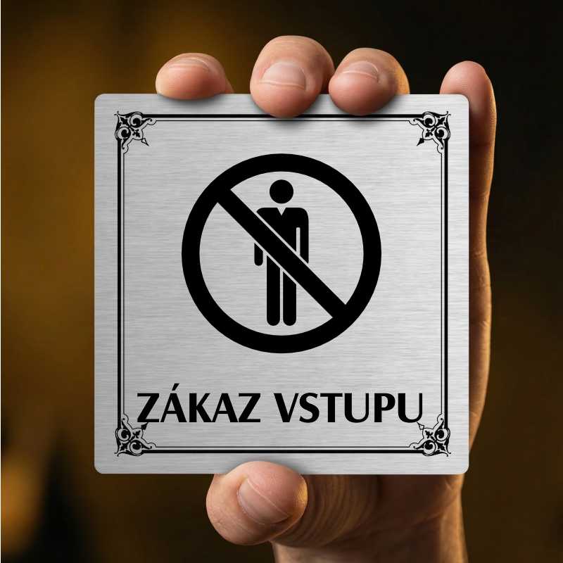 Zákaz vstupu, 80x80mm, zlatá, Nebraska